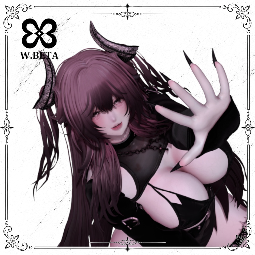 200円引き 髪型+角 シェイプキー63種類 10アバター対応 Lilith Empress
