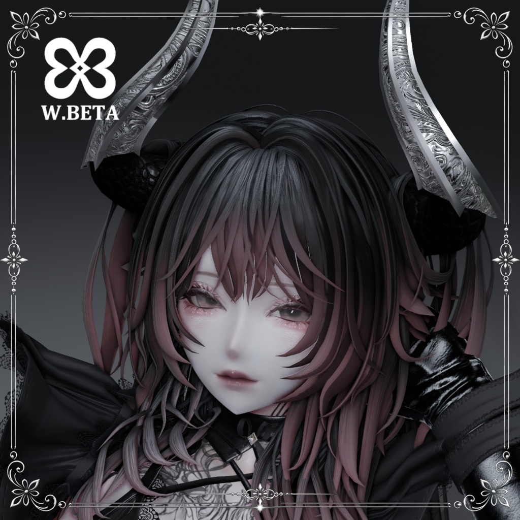 200円引き 髪型+角 シェイプキー63種類 10アバター対応 Lilith Empress
