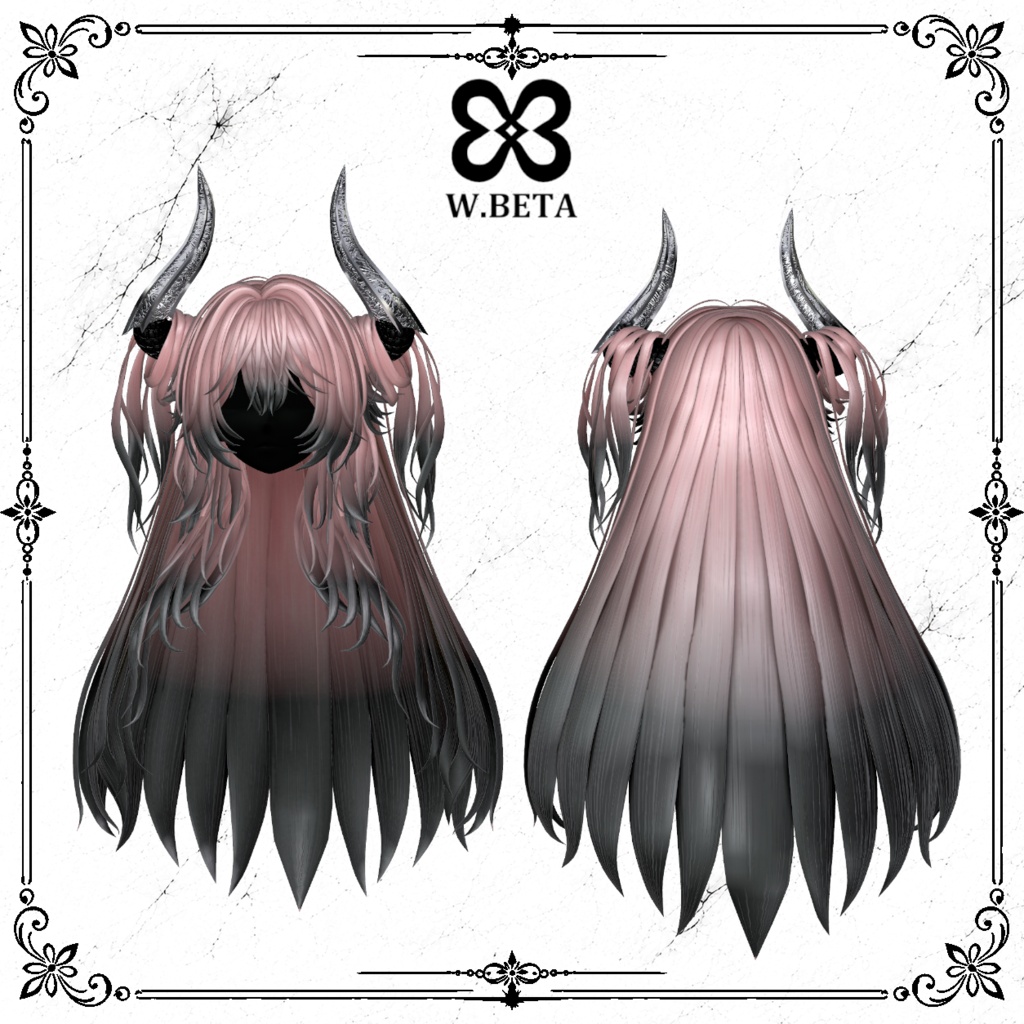 200円引き 髪型＋角　シェイプキー63種類　10アバター対応　Lilith Empress