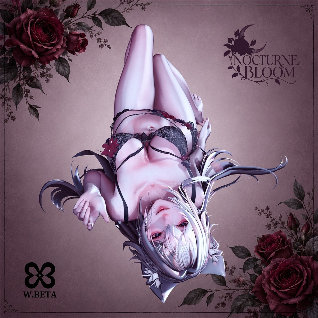 【8アバター対応/9色】NOCTURNE BLOOM | VRChat 3Dランジェリー衣装