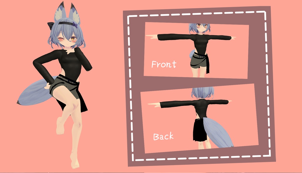 <オリジナル3Dコスチューム>幽狐の水着ビーチウェア