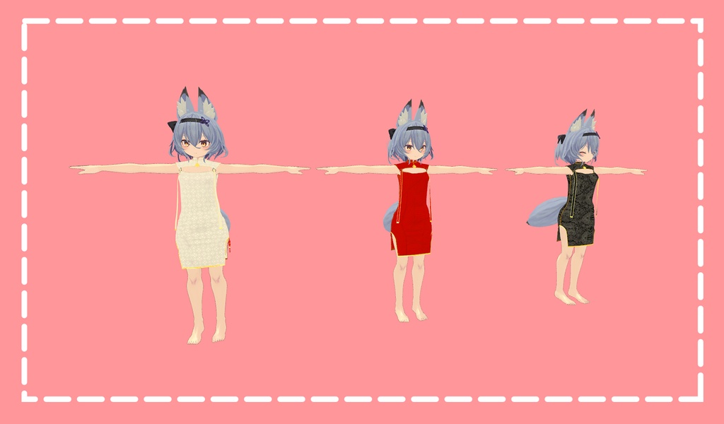 <オリジナル3Dコスチューム> 幽狐の旗袍(チーパオ)