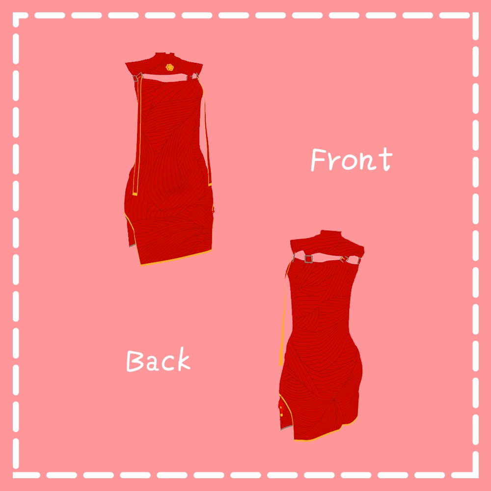 <オリジナル3Dコスチューム> 幽狐の旗袍(チーパオ)