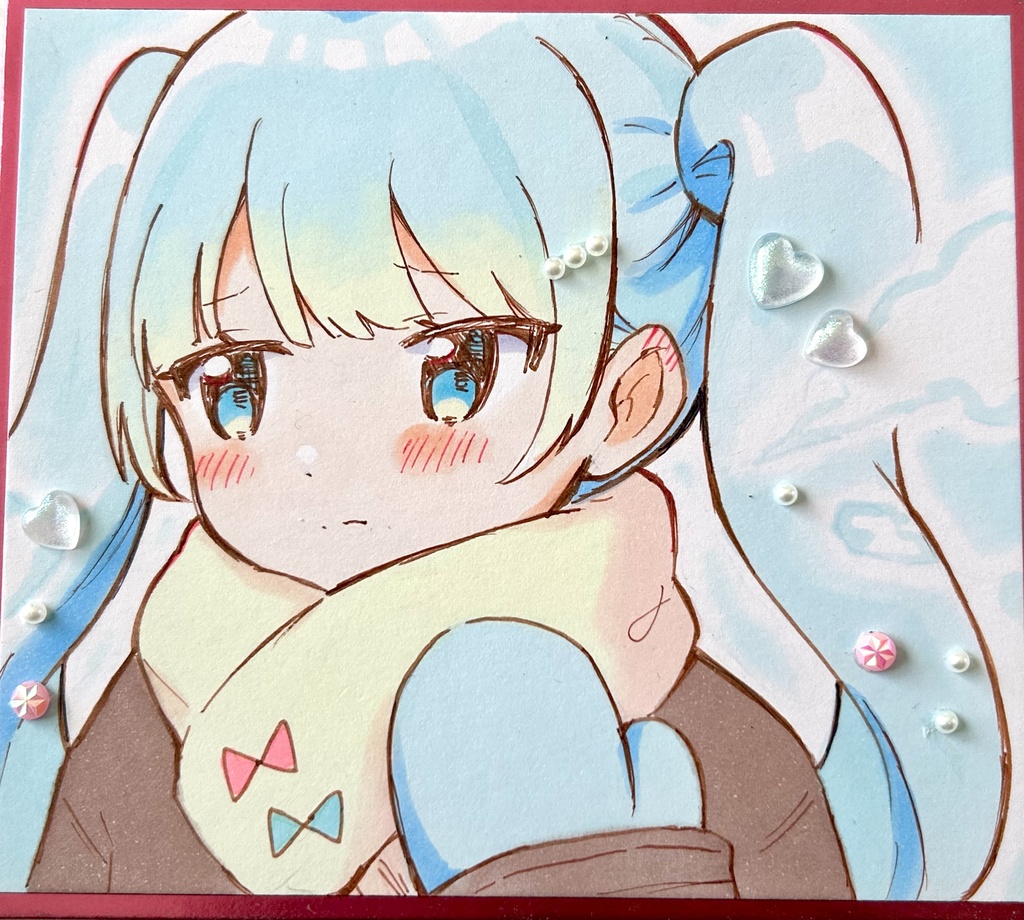 冬ミク　小色紙