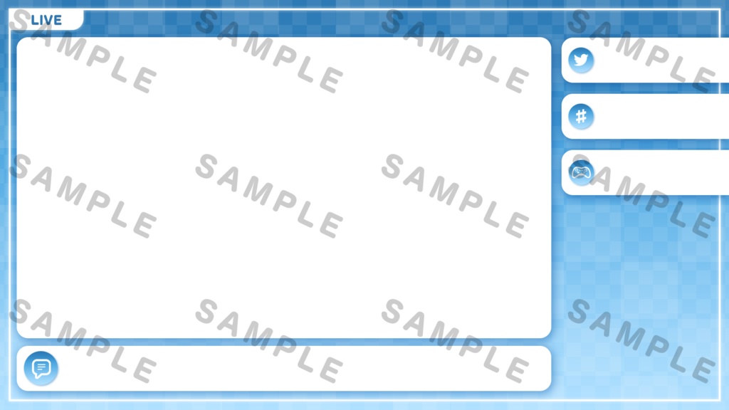 【配信者向け】ライブ配信に使える配信画面【5色展開】