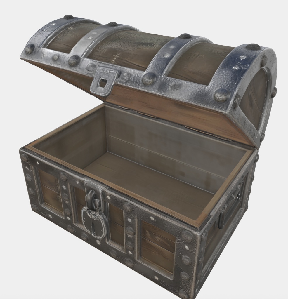 宝箱の3Dモデル