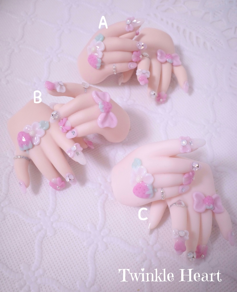 MDDネイルハンド　みるき〜いちご