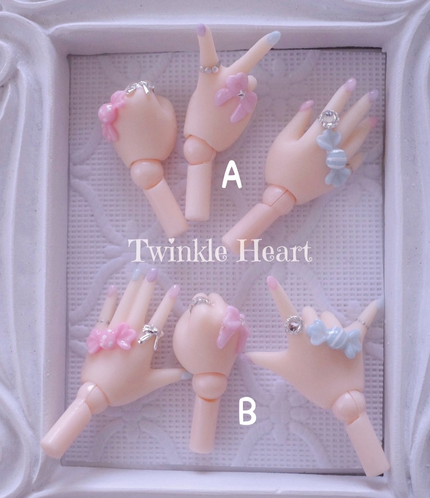 ピュアニーモ2 ネイルハンド　CANDY Set ホワイト肌