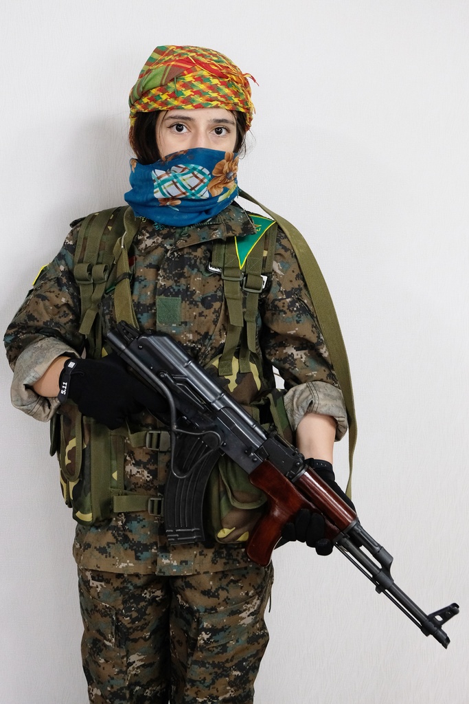 YPJ/クルド女性防衛隊チェストリグ☆★ワラビスタンメイド AK他マガジン4本用 タクティカルベスト