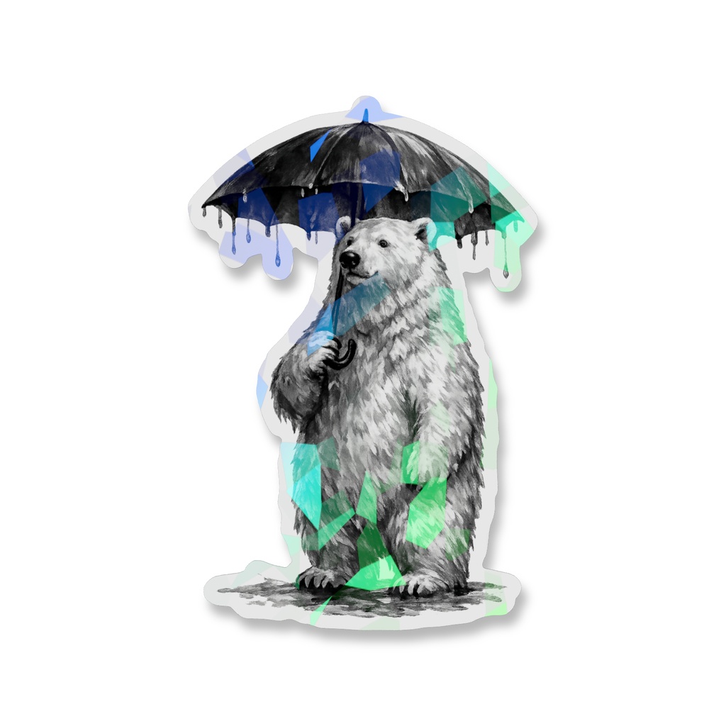 雨の日のクマ