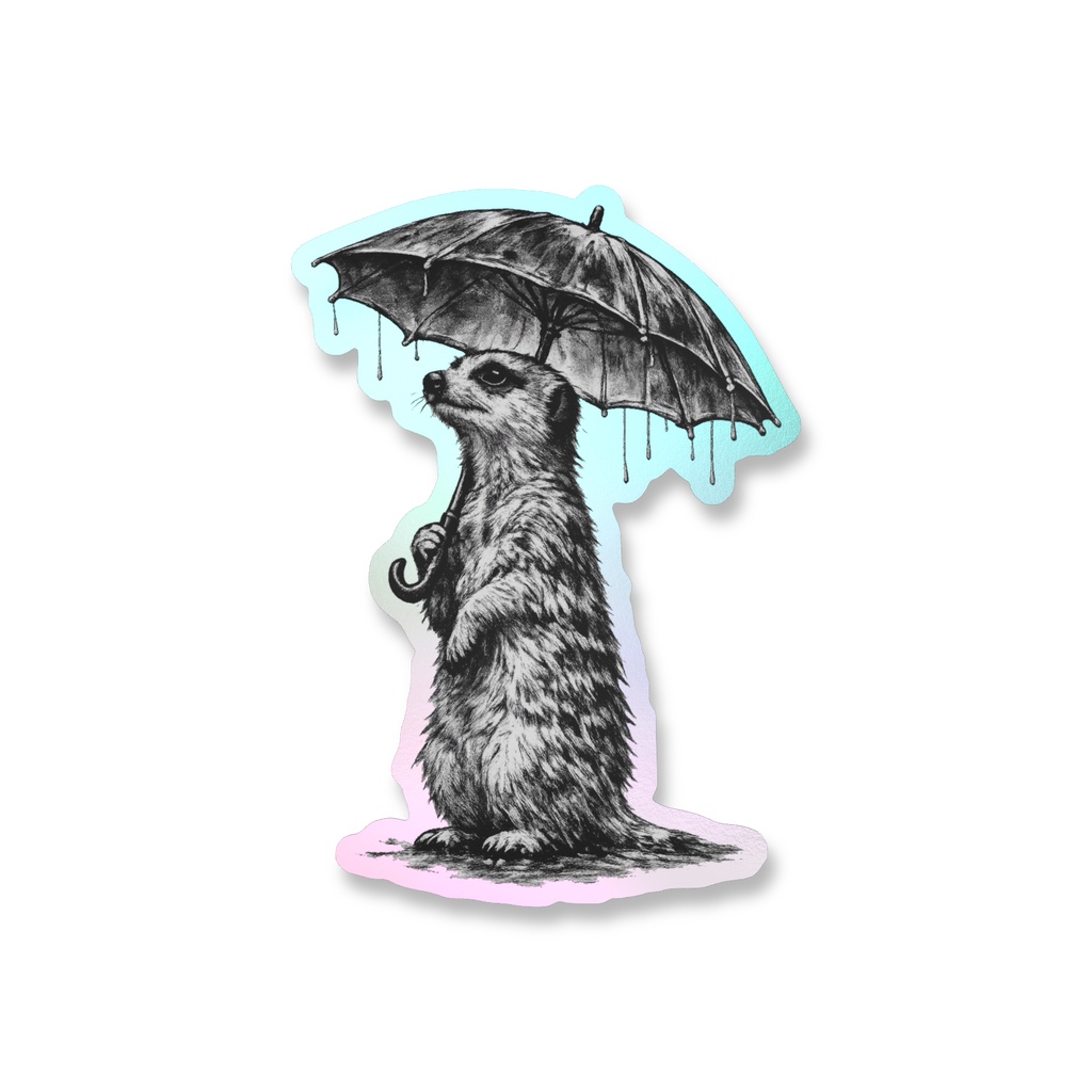 雨の日のミーアキャット
