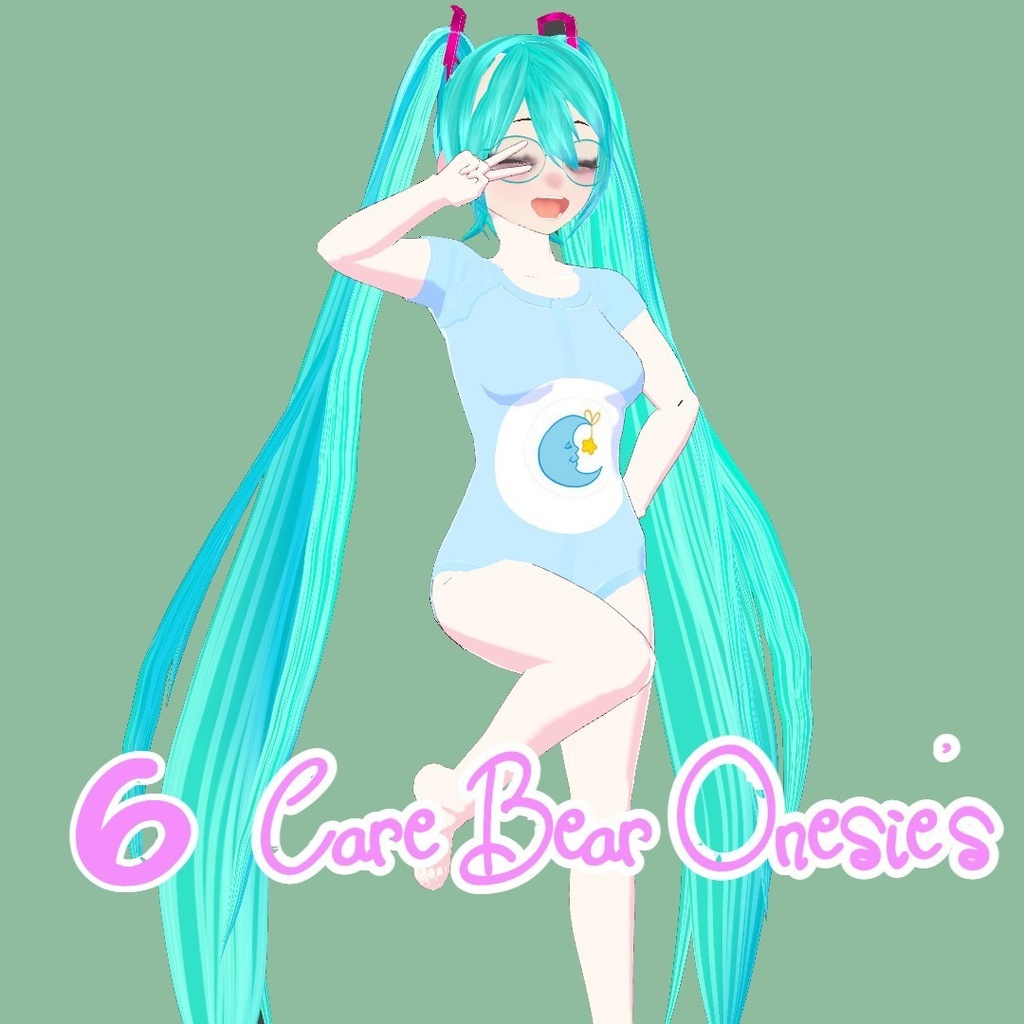 6 Care Bear Onesies Vroid  ケアベアロンパース 