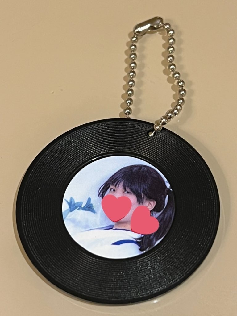 加賀レコード盤風キーホルダー