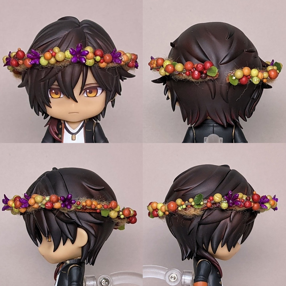 秋の実り花かんむり