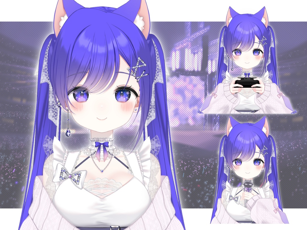 【汎用モデル】ブルーキャットちゃん【VTS対応】