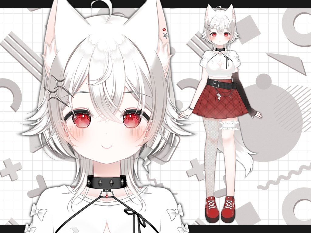 【汎用モデル】ビリビリオオカミちゃん【VTS対応】