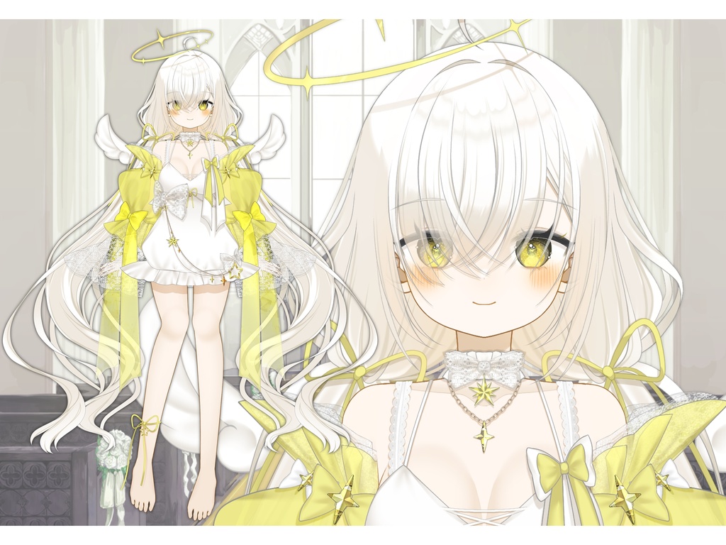 【汎用モデル】星集めの天使ちゃん【VTS対応】