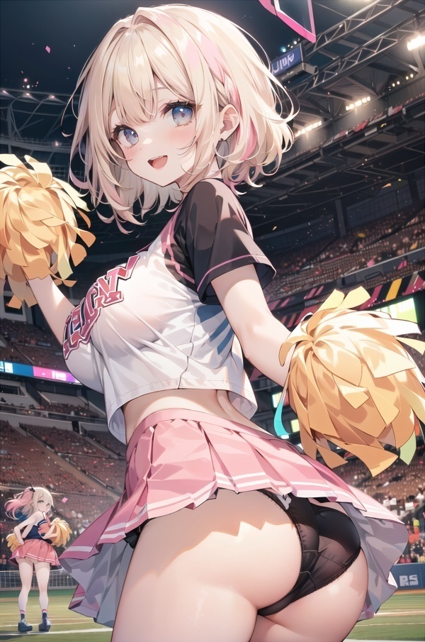 金髪巨乳娘　チアガール　お尻　313枚