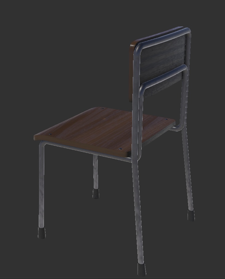 【先着半額セール中】使用感のある教室小物セット(机・椅子・教壇・教師机・床PBR)【Unity/VRChat|Built-in対応】