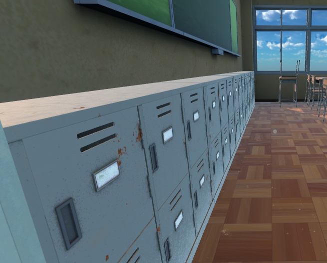 【テクスチャ更新しました】使用感のある学校用ロッカー【Unity/VRChat|Built-in対応】