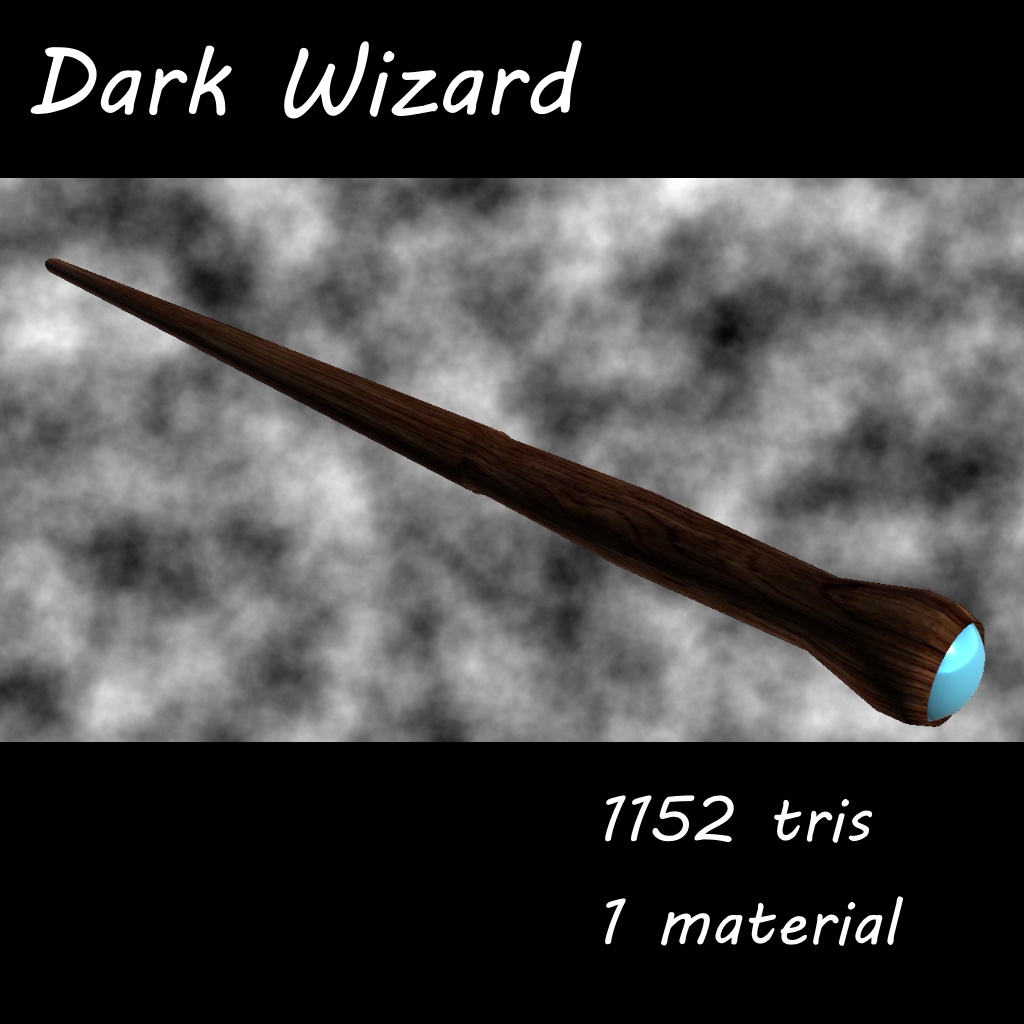 Dark wizard wand