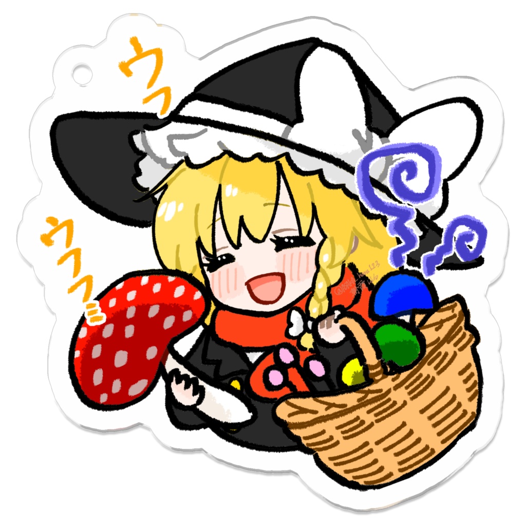 ゆる東方「おっきなきのこを見つけてご満悦な魔理沙」