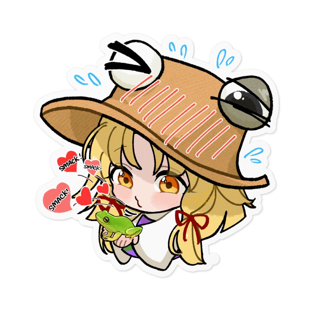 ゆる東方「カエルを愛でる諏訪子様」