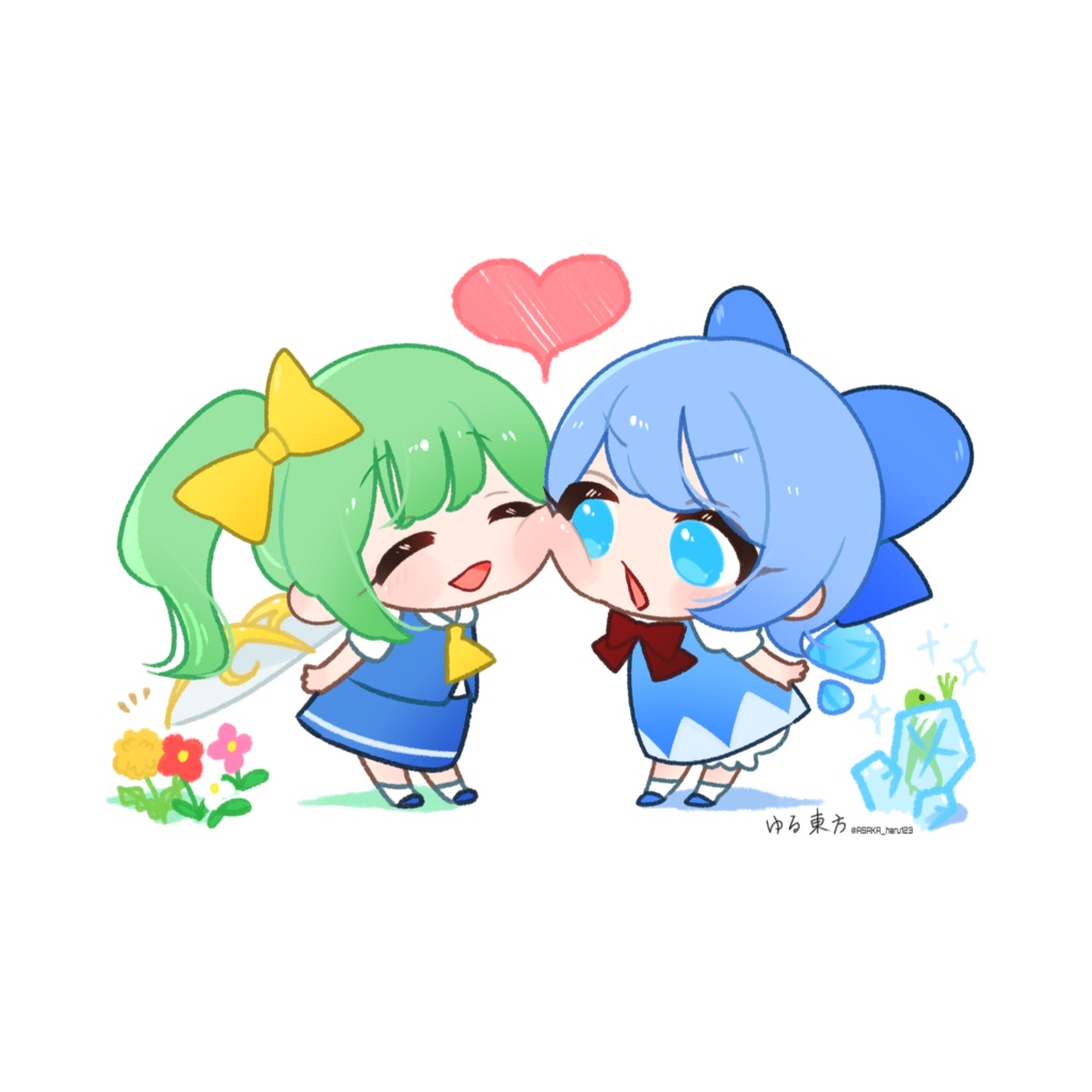 【ゆる東方】チルノ＆大妖精01(ICカードステッカー)