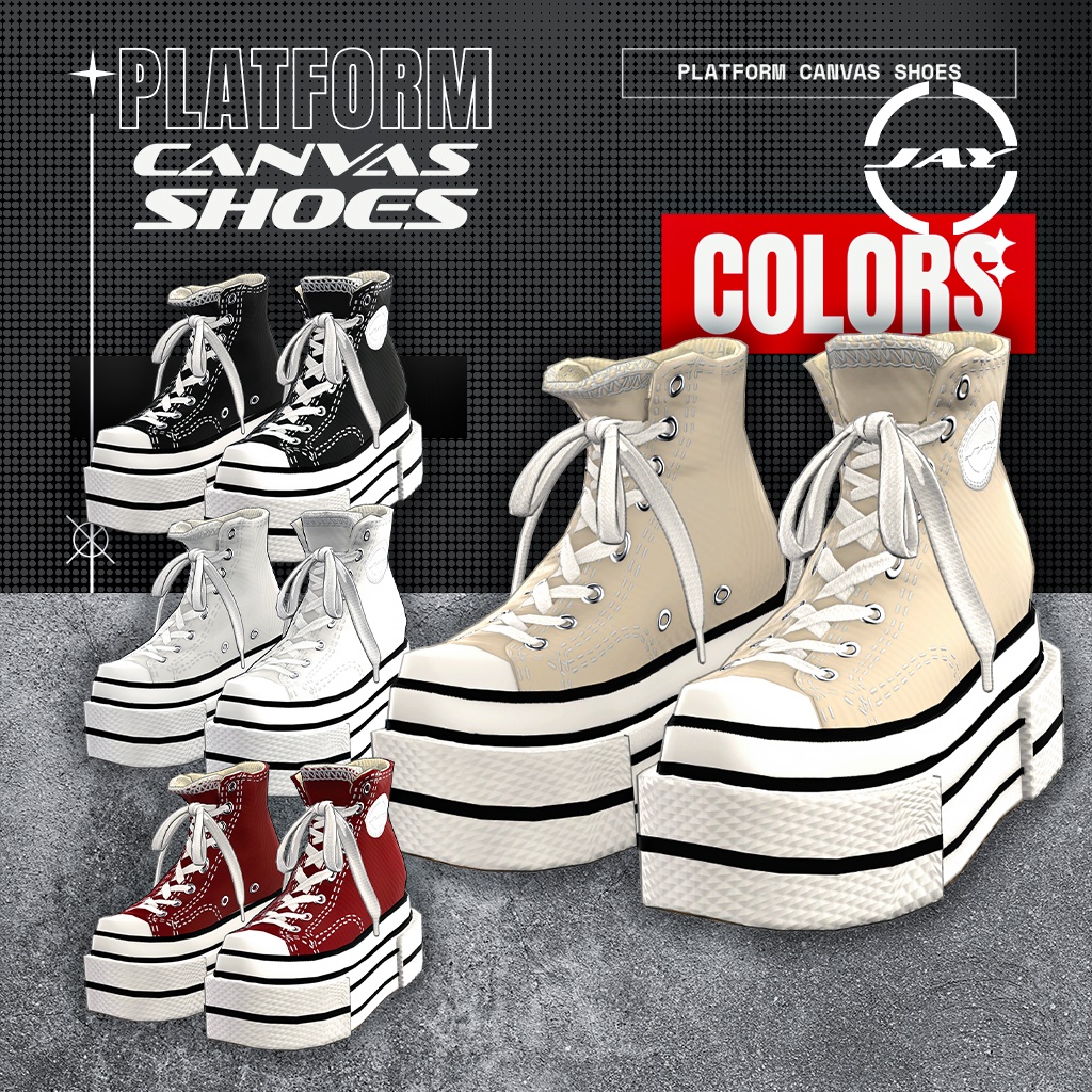 Platform Canvas Shoes 「MANUKA」「KARIN」「LiME」「MOE」「KIKYO」「MAYA」「SELESTIA」