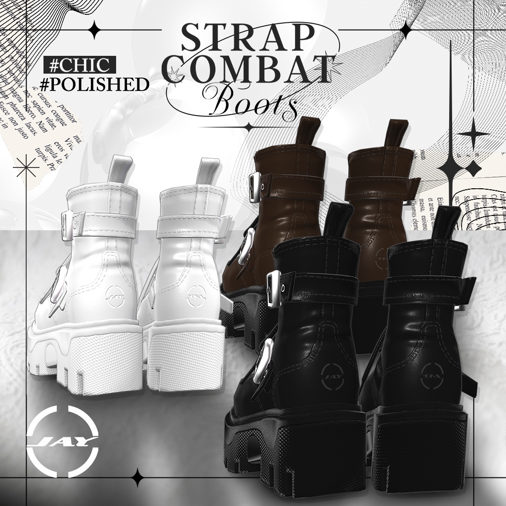 Strap Combat Boots 「MANUKA」「KARIN」「LiME」「MOE」「KIKYO」「MAYA」「SELESTIA」