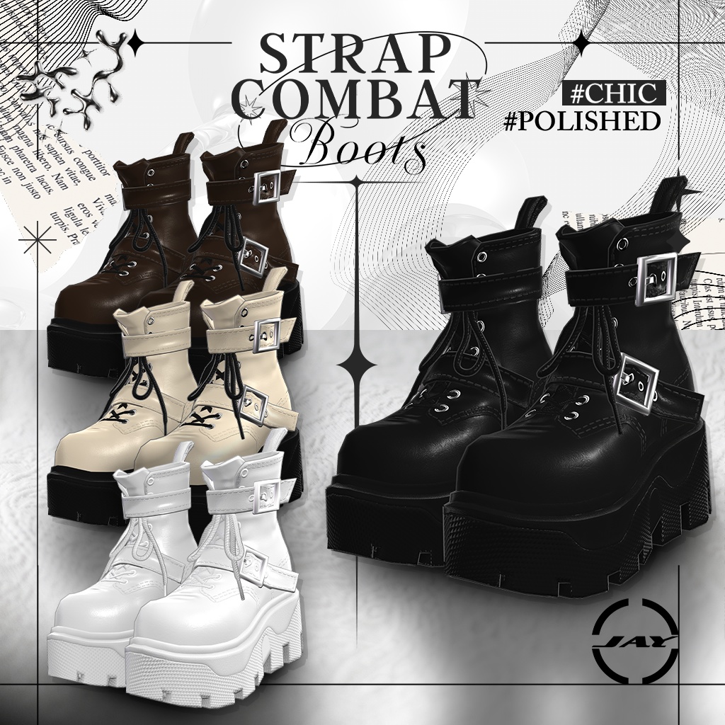 Strap Combat Boots 「MANUKA」「KARIN」「LiME」「MOE」「KIKYO」「MAYA」「SELESTIA」