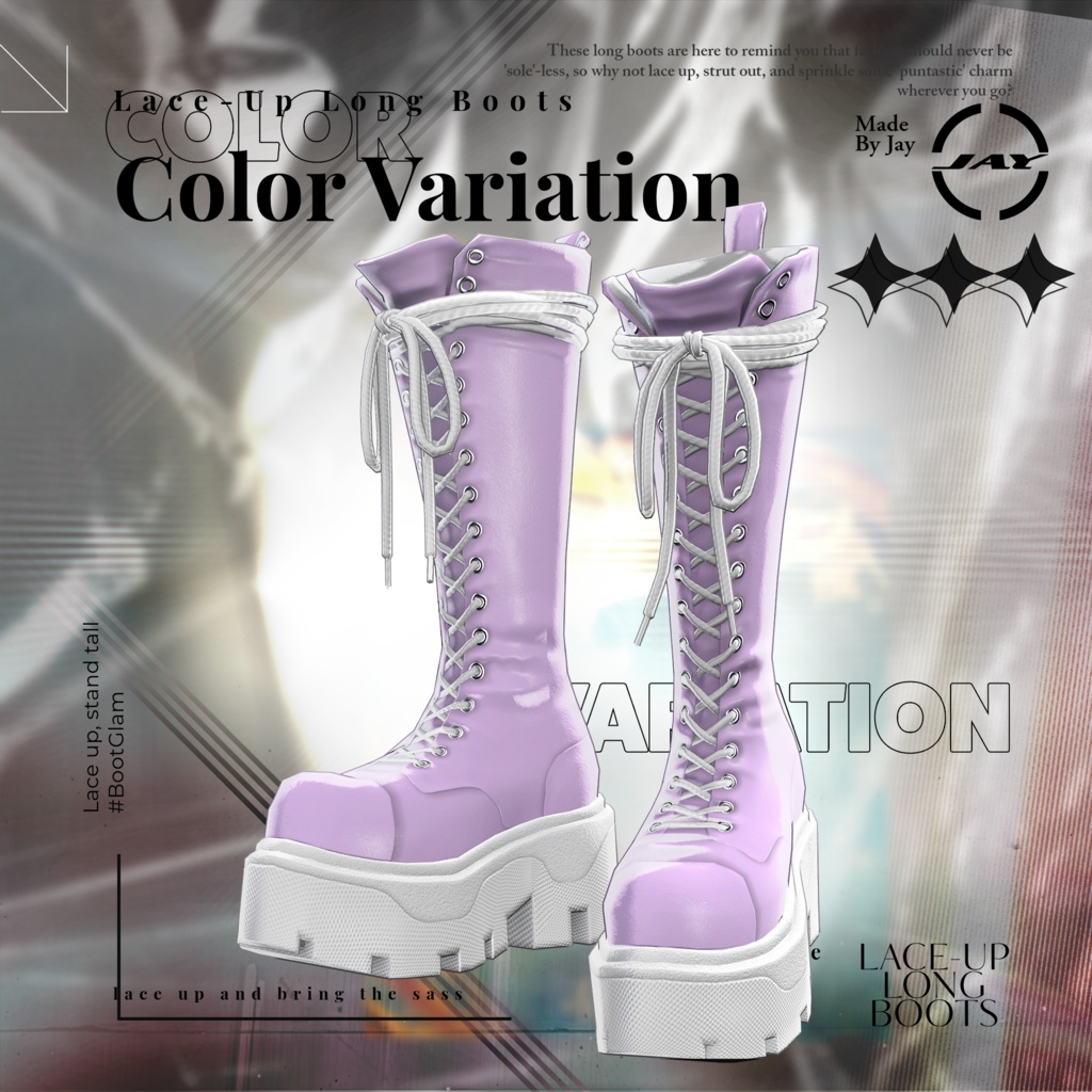 Lace-up Long Boots 「MANUKA」「KARIN」「LiME」「MOE」「KIKYO」「MAYA」「SELESTIA」