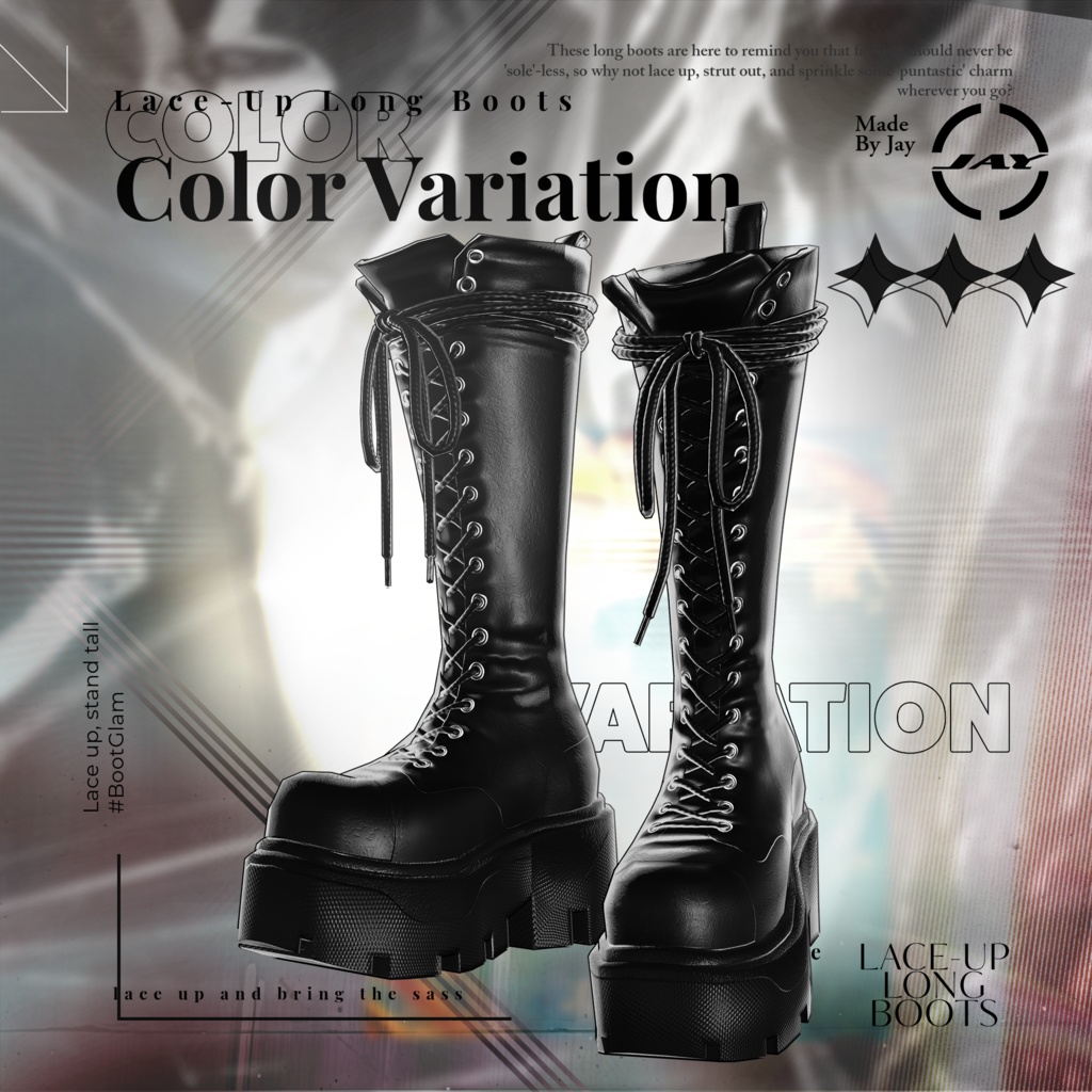 Lace-up Long Boots 「MANUKA」「KARIN」「LiME」「MOE」「KIKYO」「MAYA」「SELESTIA」