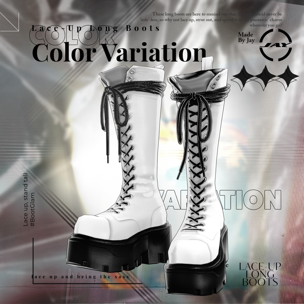 Lace-up Long Boots 「MANUKA」「KARIN」「LiME」「MOE」「KIKYO」「MAYA」「SELESTIA」