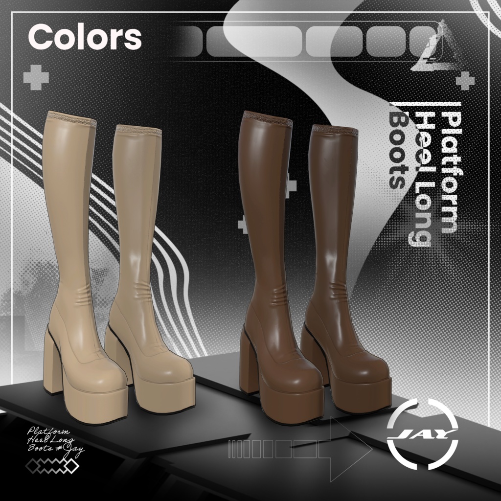 Platform Heel long Boots 「MANUKA」「KARIN」「LiME」「MOE」「KIKYO」「MAYA」「SELESTIA」