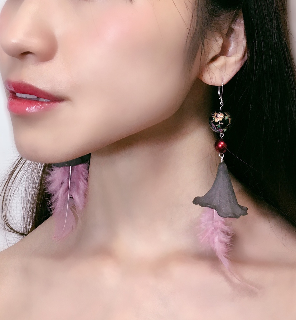 巴形・静形薙刀 ピアス(イヤリング)