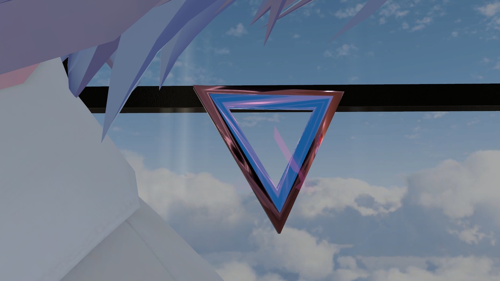 【パーティクルもあるよ】さんかくちょーかーせっと【チョーカー.イヤリング.VRC.】