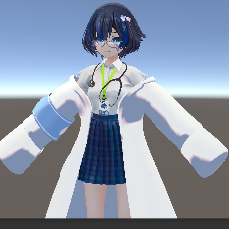 【だぼだぼ】ほけんしつせっと【VRC.白衣.アクセサリー.びしょぬれのしずくさん】