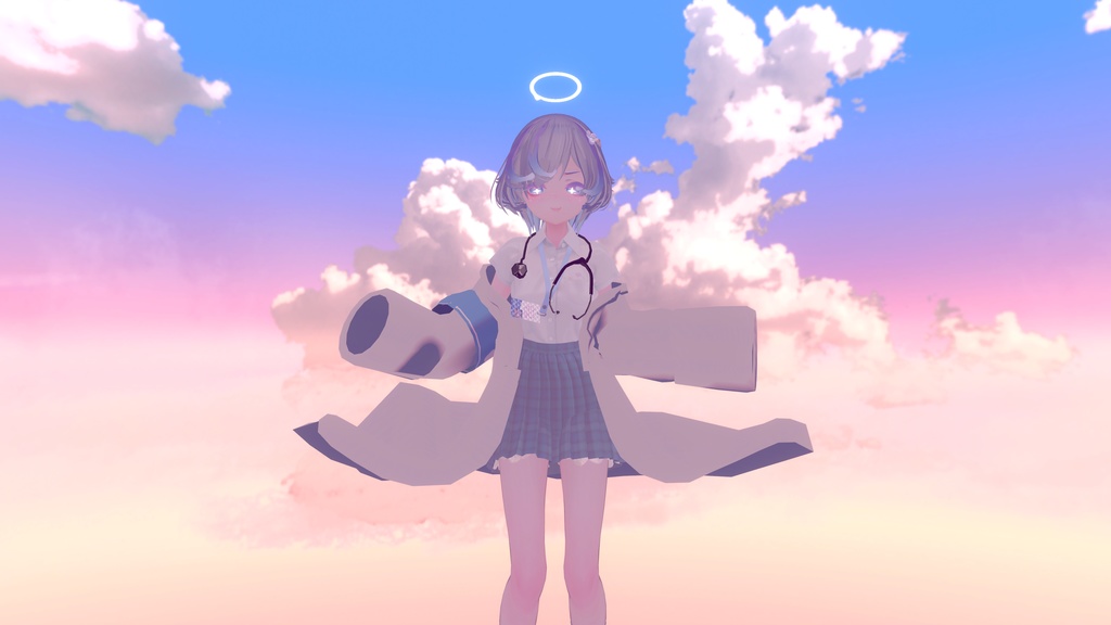 【だぼだぼ】ほけんしつせっと【VRC.白衣.アクセサリー.びしょぬれのしずくさん】