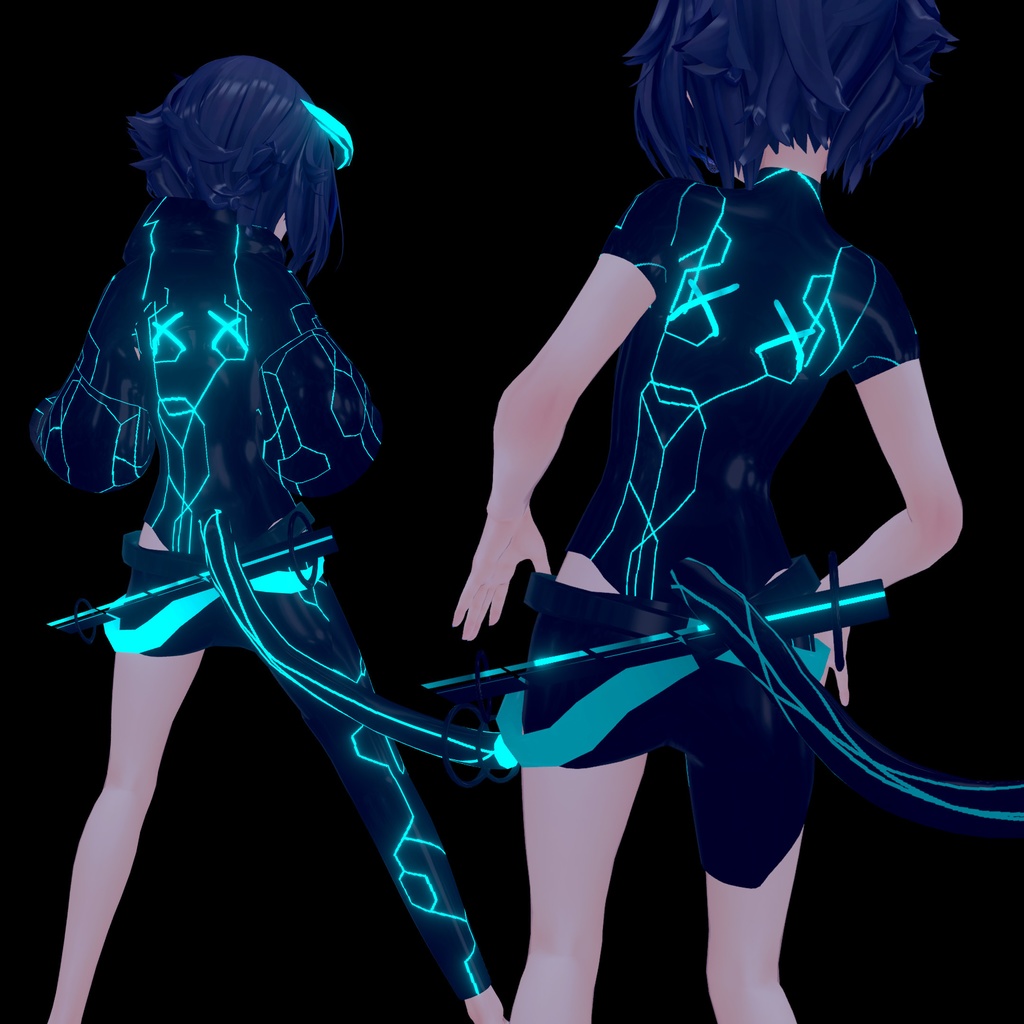 【光が流れる】さいばーせっと【びしょぬれのしずくさん.桔梗.竜胆】