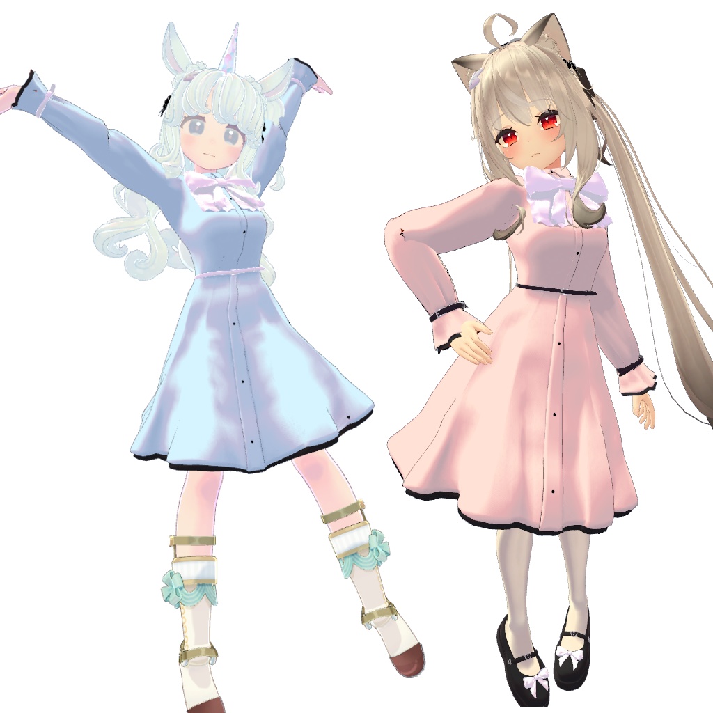 【ふんわり】ふわふわわんぴ【びしょぬれのしずくさん.VRC.地雷服.ワンピース】