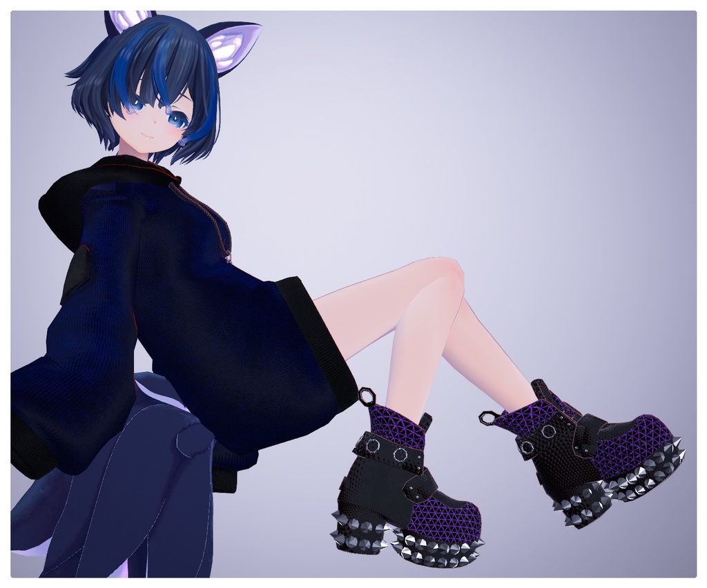 【5アバター対応】けものぱーかー【パーカー.ケモ耳.しっぽ.だぼだぼ.VRC】