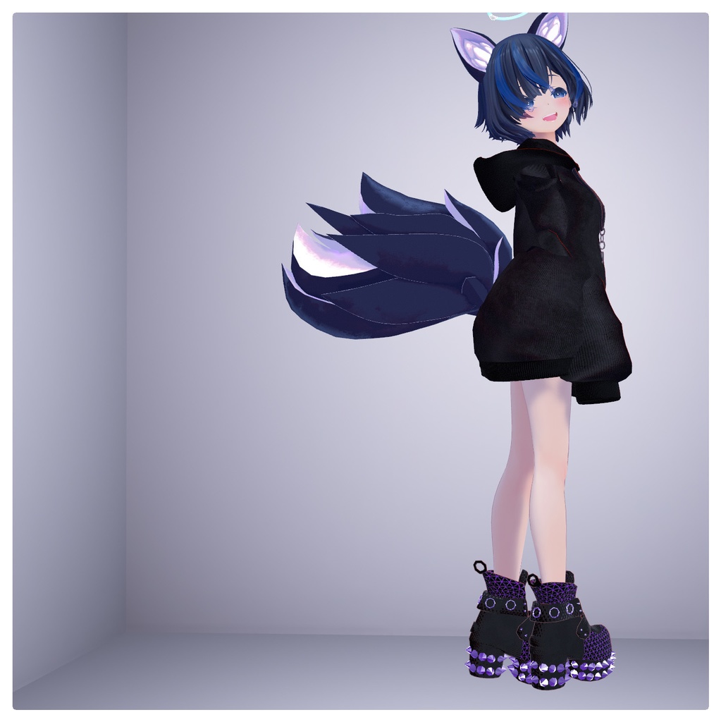 【5アバター対応】けものぱーかー【パーカー.ケモ耳.しっぽ.だぼだぼ.VRC】