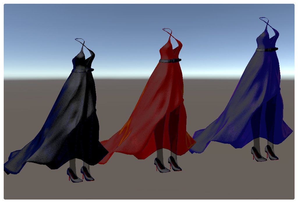 【ロングドレス】dress_set【ドレス.アクセサリー.VRC】