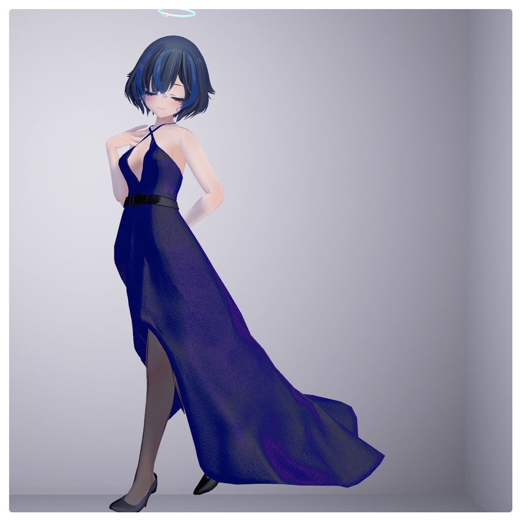 【ロングドレス】dress_set【ドレス.アクセサリー.VRC】