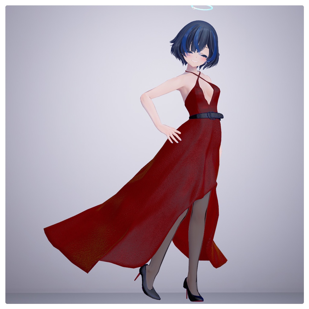 【ロングドレス】dress_set【ドレス.アクセサリー.VRC】