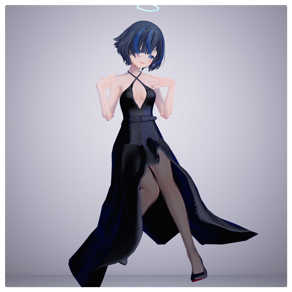 【ロングドレス】dress_set【ドレス.アクセサリー.VRC】