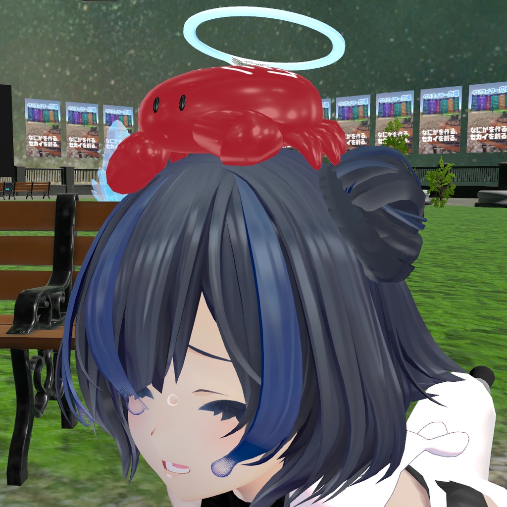 【無料】あたまにせいそくしているスベスベマンジュウガニ【VRC】