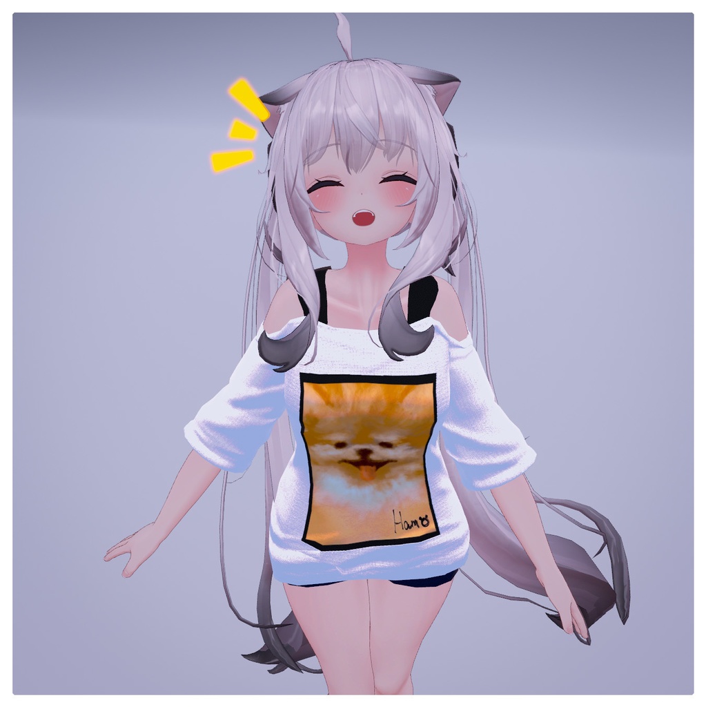 【カワイイTシャツ】hamuzo-コラボTシャツBset【T‐shirt.sneaker.glasses.VRC】