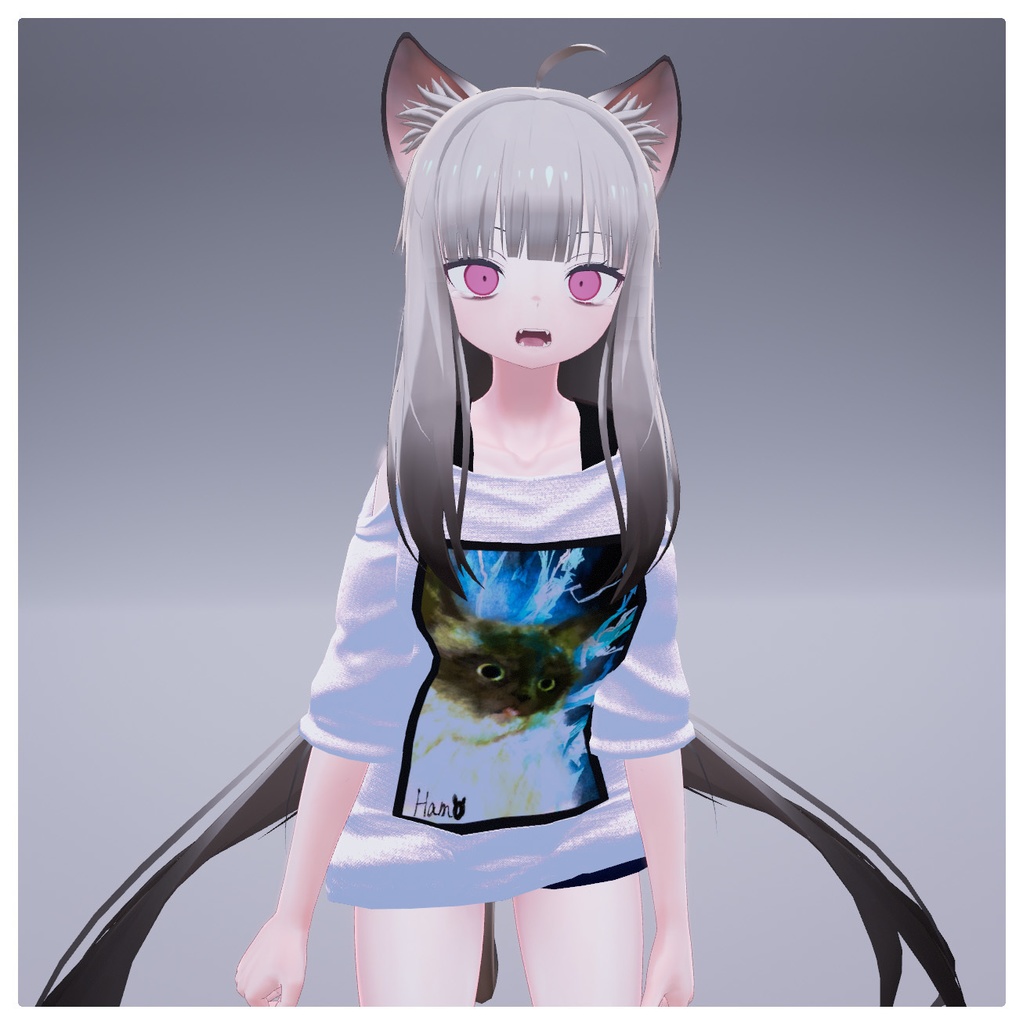 【カワイイTシャツ】hamuzo-コラボTシャツBset【T‐shirt.sneaker.glasses.VRC】